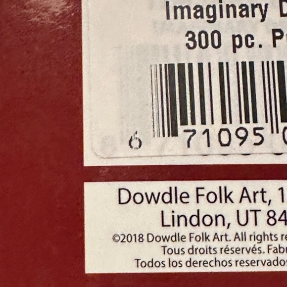 Imaginary Dragons 300 Piece Jigsaw Puzzle Dowdle Folk Art 16 x 20 Fantasy EUC - Picture 4 of 5